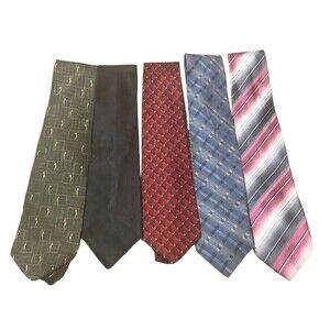 Neck ties Windridge Kenneth Cole Perry Ellis Covington lot of 5 casual classic